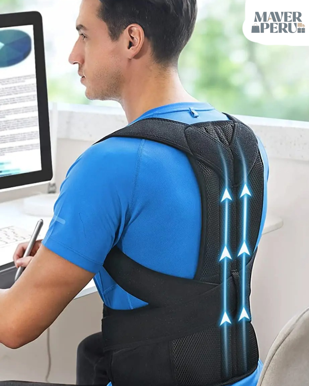 Corrector de postura , soporte Lumbar, Corrector recto De espalda .